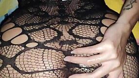 Slutty Filipina's Intense First Anal Fishnets
