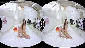 Bow-Tie Naked Teen Sweetie Toys Pussy in 180VR 60FPS