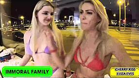 eliza eves gets her juicy shaved pussy ripped open for monster cock doggystyle on bed