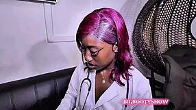 damn that family doctor gets her tight ass wrecked by patient cock with huge anal creampie finish