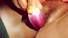 Horny Chubby Village Girl Fucks Herself with Massive Brinjal on Country Ranch POV