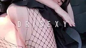 Skinny latina ninfeta fingers tight wet pussy driving car