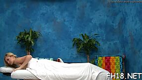 Oiled teen tight pussy gets fucked hard after naked nature massage and sucking