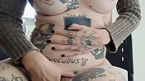 Hey, watch me rub my huge hairy pussy and big tits at work.