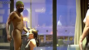 two masked whores slobber deep on big cocks through glory holes!