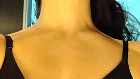 Intense POV Debora Mendes deepthroats big cock reverse cowgirl in black panties motel