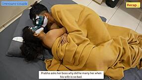 how does hot secretary Prabha handle boss's huge cock deepthroat doggystyle?