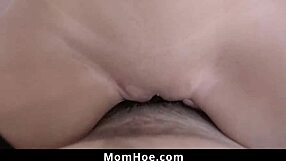 gorgeous big-titted milf stepmom slurps stepson's monster cock while half asleep