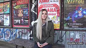 Natural teen 18+ kneels for deep pov blowjob then spreads legs for hard twat reaming creampie