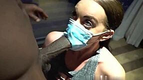 two masked whores slobber deep on big cocks through glory holes!