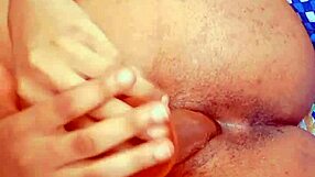 hairy lesbian solo fingers ass pussy masturbates squirts close up fingering