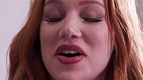 Redhead madison morgan gags on jax slayher's bbc 🍆 turns lesbian hetero