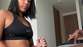 Nysdel Slurps Sloppy Blowjob on Stepbrother's Thick Cock Amateur Couple