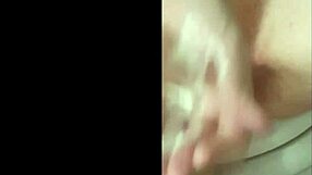 candid close-up of shy young amateur girlfriend shaving her smooth pussy