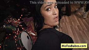 Hot Brunette Nia Bleu Sucks Dick Backstage Then Fucked Doggystyle by Brett Maker