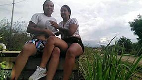 Big ass latina sucks cock hard in public park outdoors