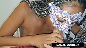 Watch this shy 19yo Brazilian ebony teen Jhenne Slim debut her tight pussy for daddy