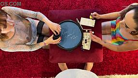 Hot Petite Brunette Alice Tight Pussy Dice Challenge Sexy Redhead BFF Backstage Cum Game