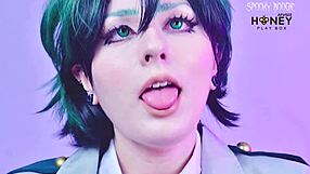 Midoriya Izuku's juicy pussy throbs on new vibrator till she cums hard