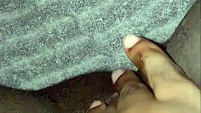 ebony bbw's fat pussy throbs with squirting orgasm toy play