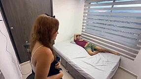 big ass stepmom catches horny stepson jerking off and shows him real pussy pounding pleasure missionary style