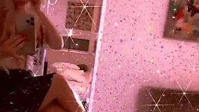 Goddess Goaldigger releases her new dirty talk findom song with feet and legs in mirror