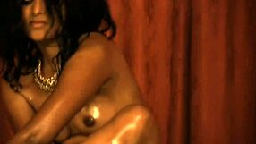 bollywood brunette beauty strips teases erotic dance undressing nude