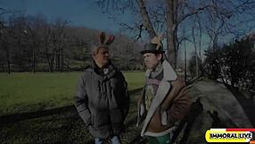 Easter Bunny Sluts Katy and Mia's Cunts Stuffed Double in Taboo Hunt