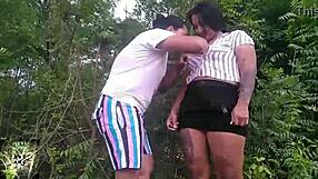 Big ass latina sucks cock hard in public park outdoors