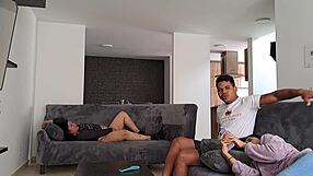 what if my girlfriend's busty stepmom in lingerie massages and sucks my cock