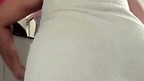 curvy latina maid teaches flashing her huge ass and natural tits before ripping lingerie for doggystyle pounding