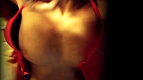 slut wife in lingerie stockings blows and takes facial cumshot from friend homemade