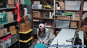 Caught shoplifting teen? Time for that creamy facial payout in HD reality.