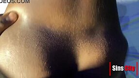 Skinny African teen rides big black cock cowgirl till wet pussy orgasms hard