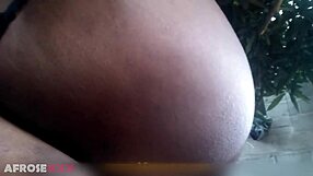 big black ass bouncing on dick outdoors 😍 public beach thrill!