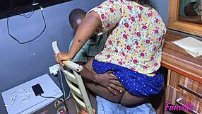 my african student's pounding my fat ass teacher right at home now