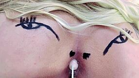 spreading huge ass with buttplug in sheer red for dirty minds