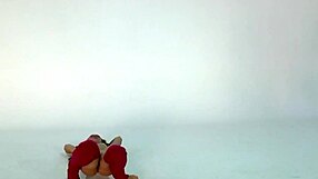 Anna Ocean bends flexible gymnast body stretches small tits pussy in gym workout