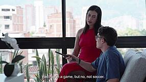 curvy colombian milf rides big cock reverse cowgirl moaning