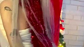 my naughty christmas solo with dildo deep inside