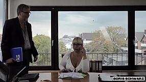 Boris Schwarz Blonde Secretary Slut Fucks Office Boss