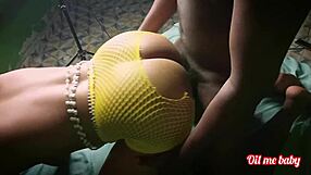 He Surprises Me With Tight Pussy Doggystyle Pounding In Bedroom