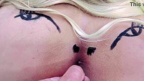 spreading huge ass with buttplug in sheer red for dirty minds