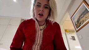 I love my curvy Iranian housewife's big ass tits in homemade play