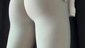 POV College Twink Caught Jerking Monster Cock in Tight Shorts Teasing Ass!