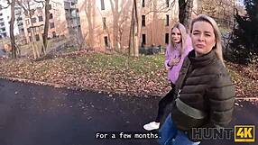 Hunt4k: Blonde Girlfriend Fucks Muscular Landlord Outdoor in Cuckold Lesbian Pickup