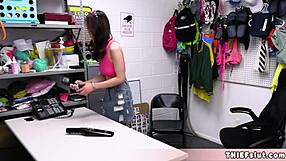 Yo cute Asian shoplifter caught bending over that petite pussy gets rough doggystyle pounding now?