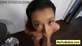 Tiny Filipina Kalani Luana Rubs Clit Then Sucks Charles Dera's Huge Cock Hardcore