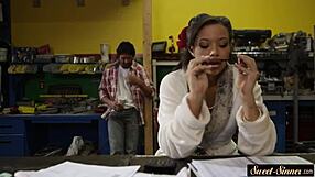 cocksucking ebony teen 18+ gets banged cowgirl in heels glamour