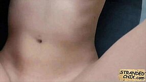 Czech hitchhiker Katy Rose picked up fucked hard in car outdoors